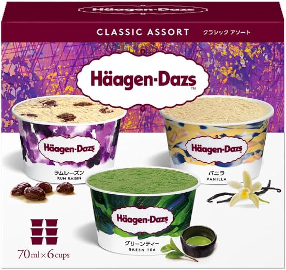 Amazon.co.jp: ハーゲンダッツ クラシックアソート ×1箱(70ml×6個入