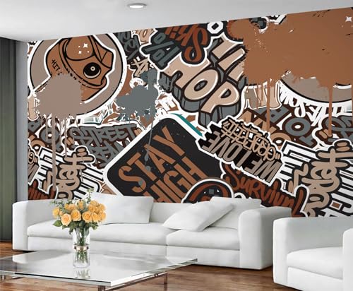 Papier peint graffiti urbain moderne grand format 250x175cm