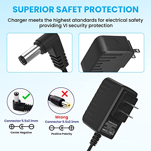Image of 9V Adapter for Boss Effects Pedals, Distortion, Casio Keyboards, 9V 850mA Power Supply for Guitar Pedals,AC dc 9v Power Cord Replacement D'Addario PW-CT-9V, Boss PSA-120S