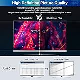 [2-Pack] 24 Inch Computer Privacy Screen Filter for 16:9 Widescreen Monitor, Removable Eye Protection Anti Glare Blue Light Filter Privacy Shield, Anti Scratch Anti Spy Screen Protector Film 24 In - Image 6