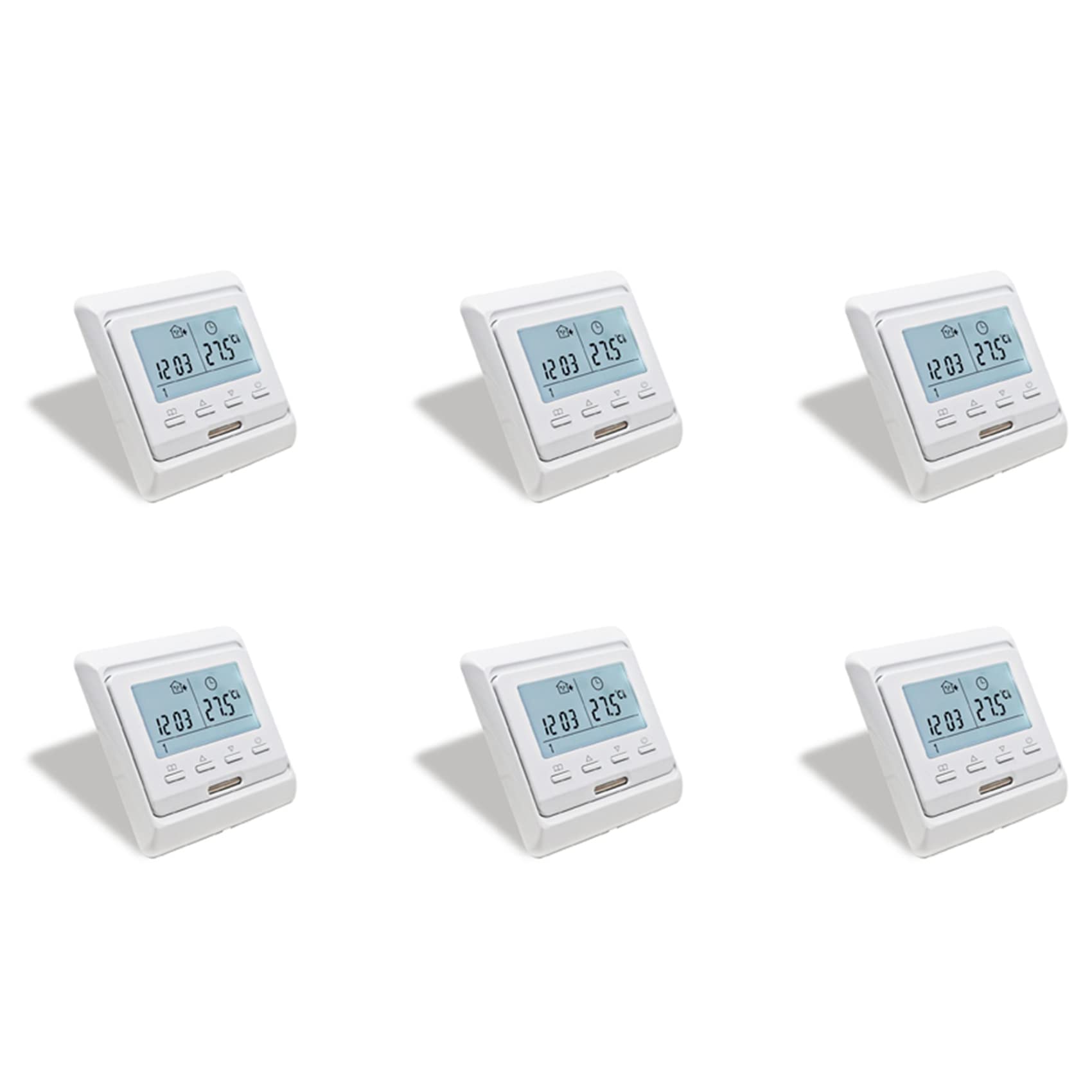 Jnchdghwa 6X 16A 230V LCD Programmable Warm Floor Heating Room Thermostat Thermoregulator Temperature Controller Manual Mechanical