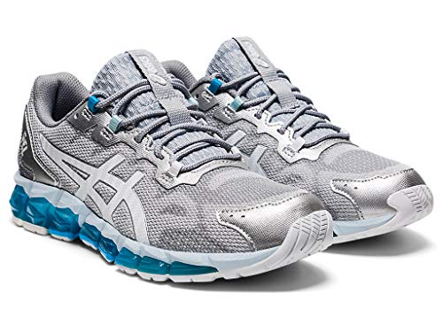 ASICS Women's Gel-Quantum 360 6 Sportstyle Shoes, 8, Piedmont Grey/AIZURI Blue