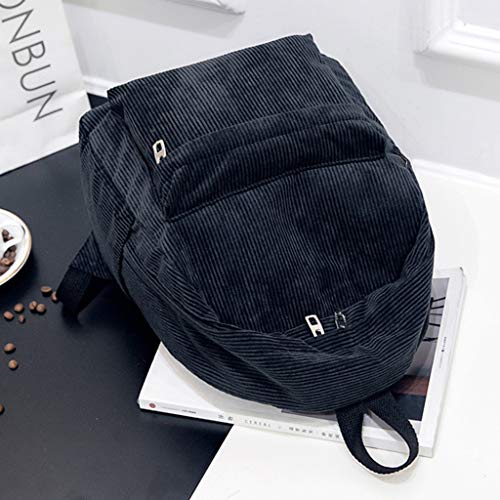 Rhfemd Women Vintage Rucksack Corduroy Backpack School Bag Casual Computer School Travel Handbag Rucksack - Image 7