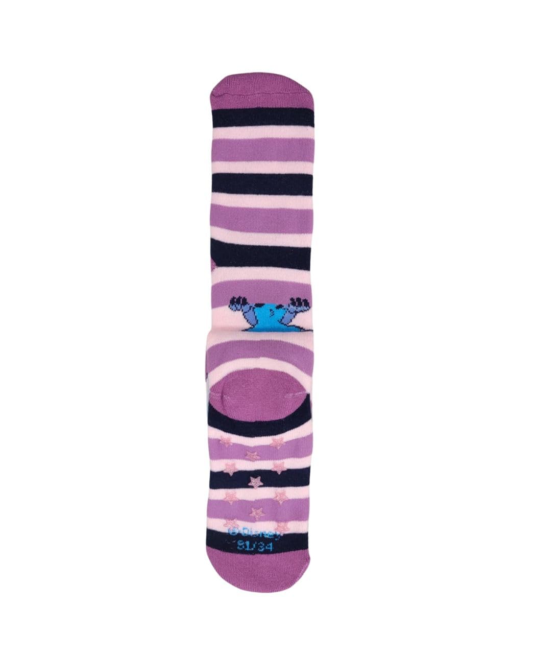 Disney Calze Antiscivolo Lilo e Stitch, Un Paio di Calzini gommati per Bambina (XH0626 Viola, Numero 23-26)