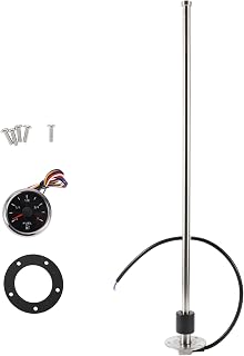 Fuel Sending Unit and Gauge Kit 24.02" Length Boat Fuel Sending Unit Marine Fuel Sender Unit Metal Black 1 Set 240-33 Ohm