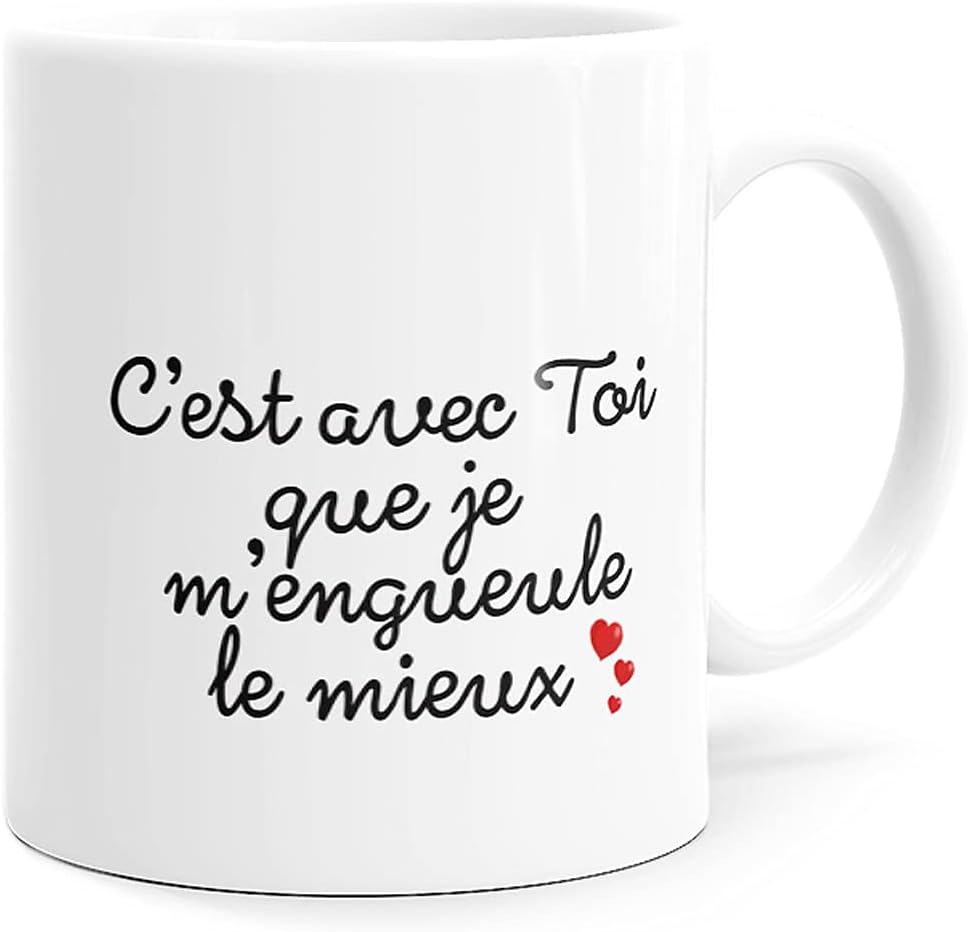 Mug Humour Amour Tasse Message drôle. Idée Cadeau Original Amis Couple ...