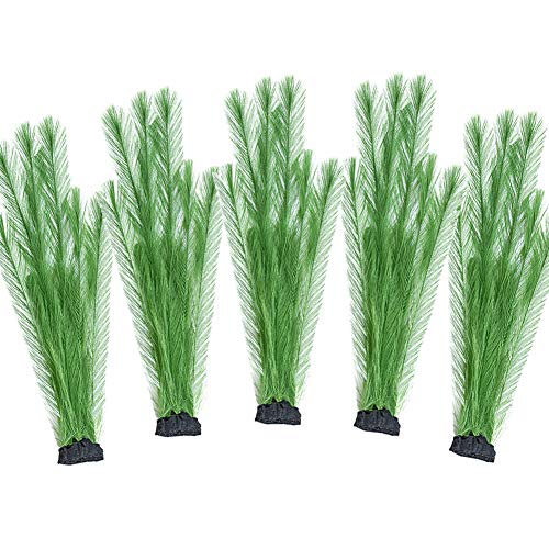Smarlin Artificial Aquarium Plants, Fake Fish Tank Plants Decor, 3 Pack, Realistic