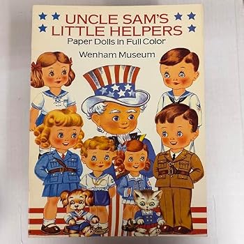Paperback Uncle Sam's Little Helpers Paper Dolls in Full Color Book