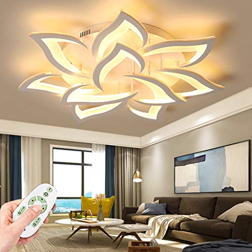 Lustre de plafond design fleur réglable pour éliminer la fatigue visuelle