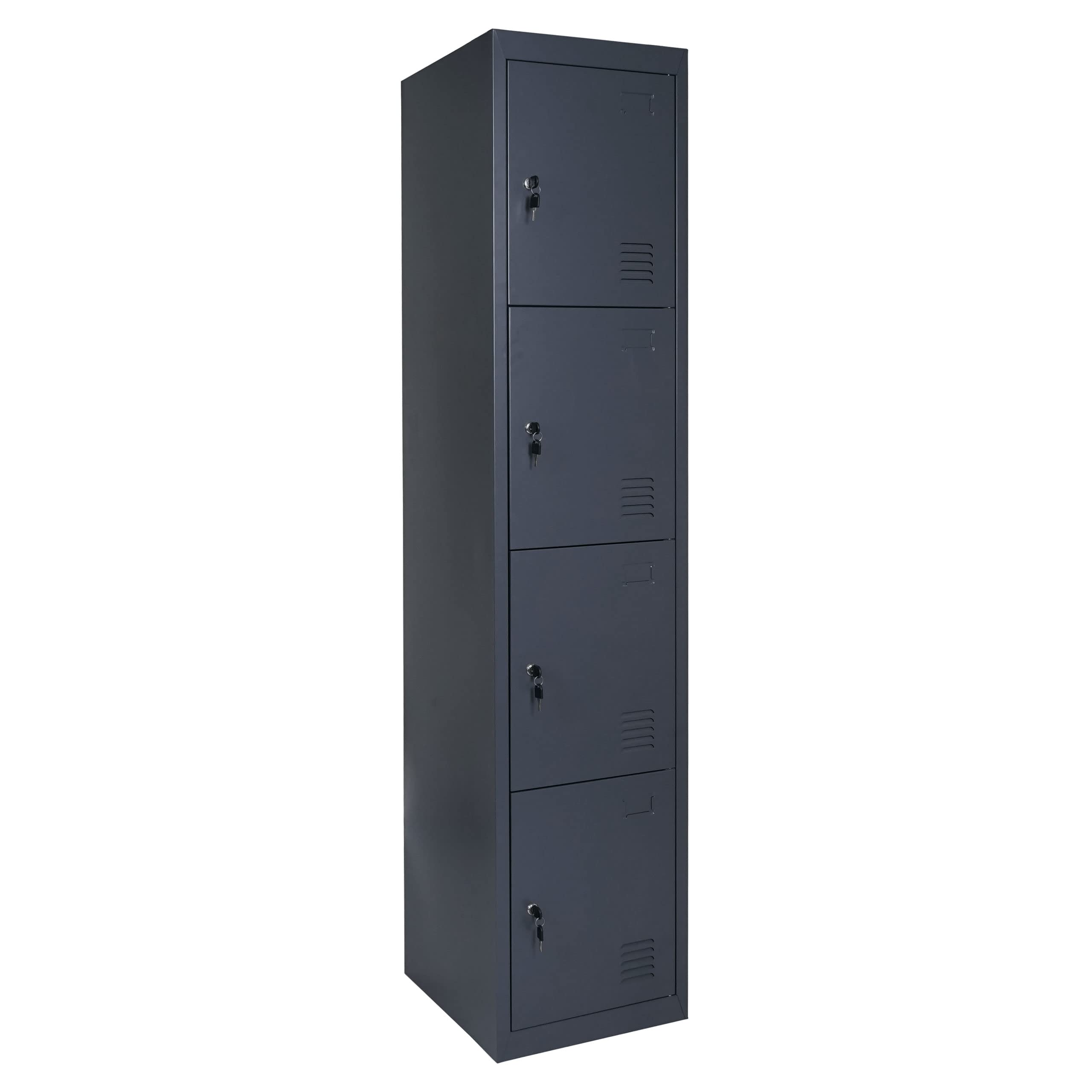 Mendler Schließfach Boston T163, Schließfachschrank Wertfachschrank Spind, Metall 180x38x45cm anthrazit