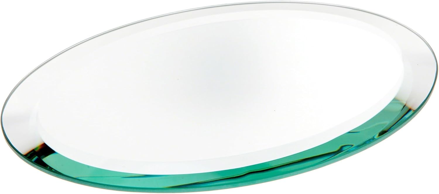 Plymor 5" x 7" Oval, 5mm Thick Beveled Glass Mirror, Pack of 3