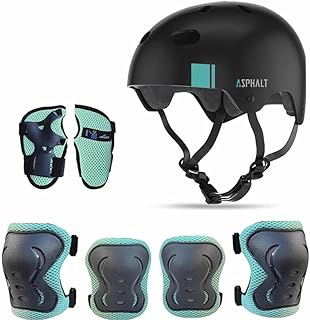 Jaspo Sx 4 Ultra Protective Set for Skating, Cycling Helmet Set with Knee Pads Elbow Pads Wrist Guards, Protective Gear Set for Bicycle Roller Skating Skateboarding