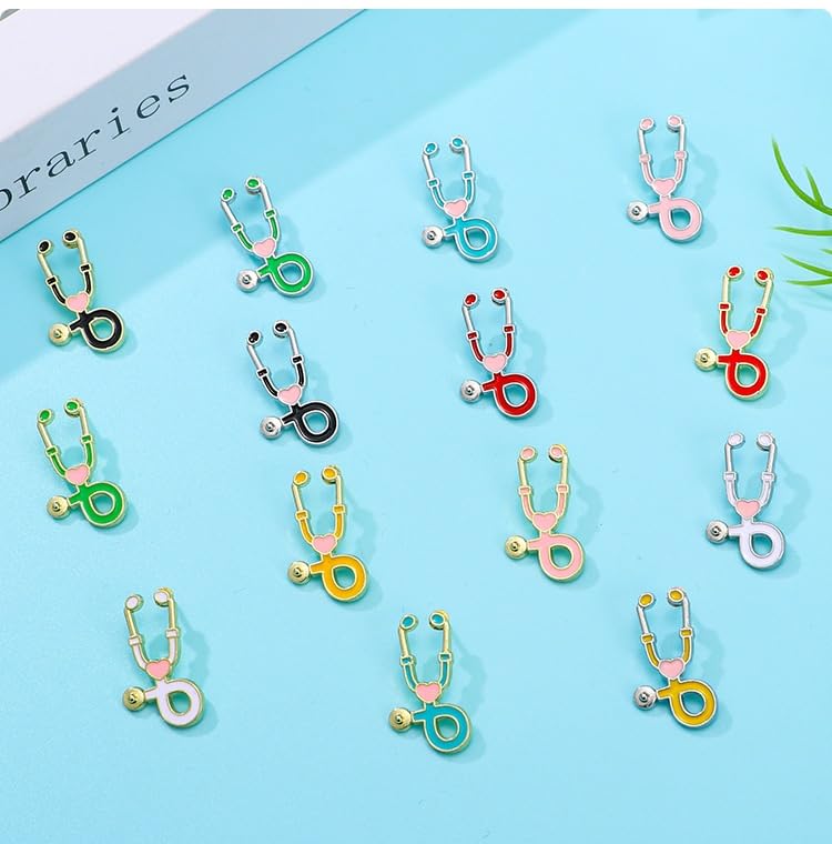 Image of Nurse Stethoscope Enamel Pins Cute Brooch Pins Medicine Enamel Lapel Pin Set Badges Doctor for Nurses' Day Medical Students Gifts Hat Jacket Bag Decor