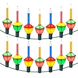 Moonflor 2 Pack Christmas Bubble Lights - Total 14FT Vintage Christma String Light with 14 Counts Bubbling Bulbs, Connectable Bubble Lights for Christmas Tree Holiday, Multicolor