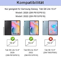 SOPPY Hülle mit Tastatur für Samsung Galaxy Tab S6 Lite, Kabellose 7-Farbige Beleuchtung Tastatur Hülle Schutzhülle für Tab S6 Lite 10,4“ 2020/2022(SM-P610/P615/P613/P619)- Deutsches QWERTZ, Schwarz – Ansicht 2