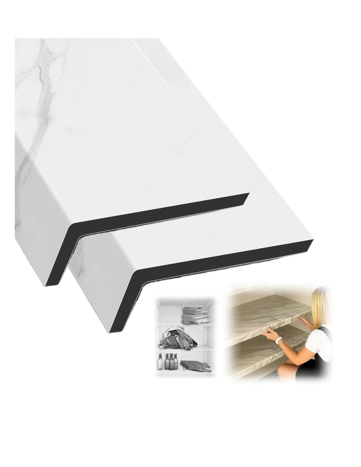 Housses de Protection for Garde-Manger et cellier, habillage étagère marbre 49x16x2in