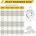 WIESVOP 235Pcs Fender Washers, 304 Stainless Steel Flat Washers Assortment Kit, 15 Different Sizes M3 M4 M5 M6 M8 M10 M12 Metal Washers for Screws Bolts Hardware for Various Home Industrial Automotive