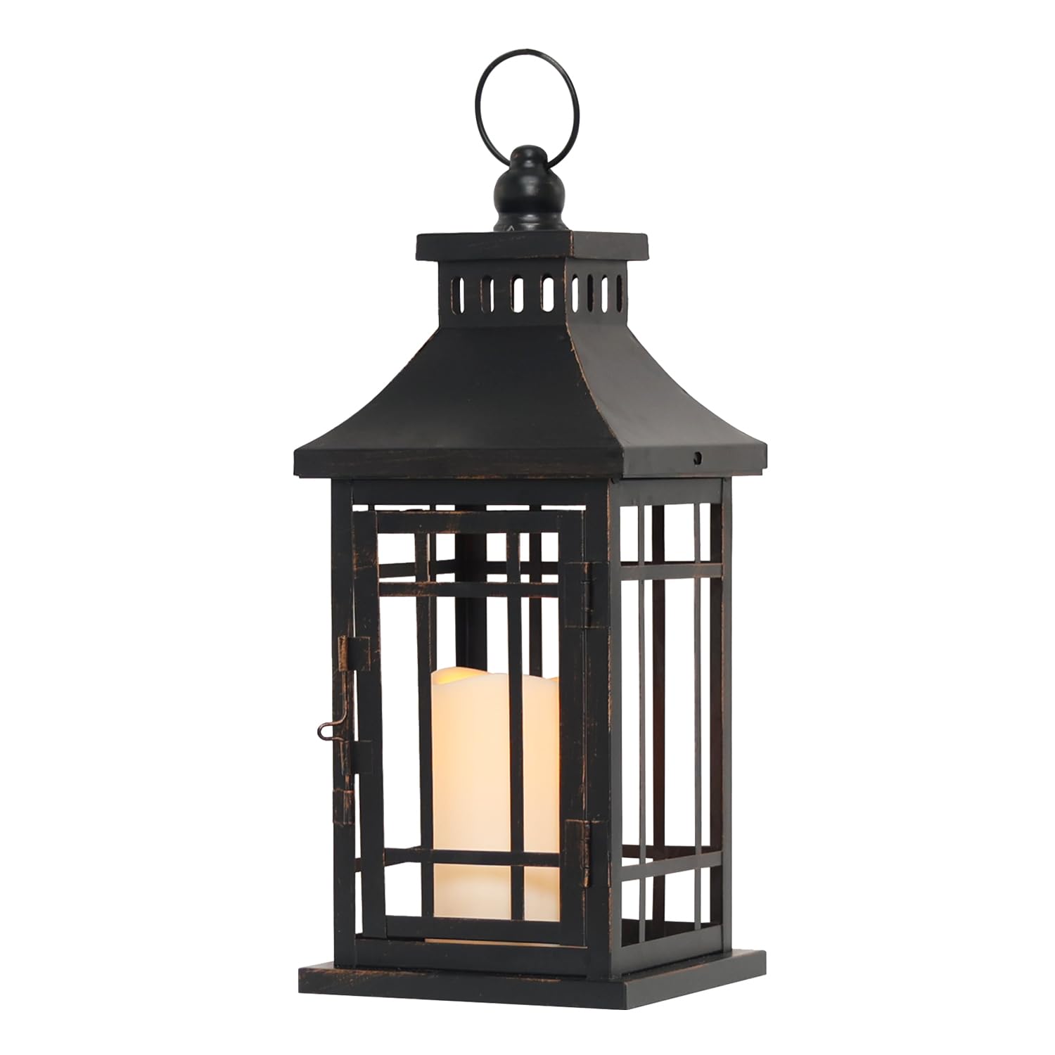 NEEDOMO Decorations Indoor, Outdoor Led Lanterns Decorative for Table Centerpieces, Vintage Metal Hanging Candle Holder, Home Decor, Wedding, Party, Living Room, Patio, Porch
