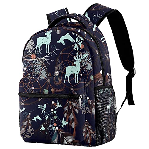 Sac à dos de voyage avec porte-bouteille filles garçons bohème