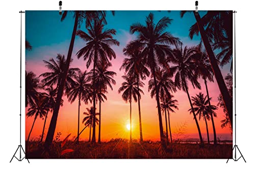 Fondo Fotográfico Tela BELECO 9x6ft Playa Atardecer Tropical miniatura 2