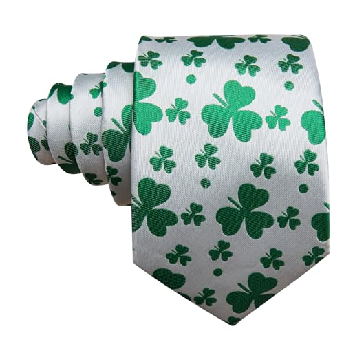 Image of Barry.Wang Fun Animal Ties for Men Designer Handkerchief Cufflink WOVEN Casual Necktie Set Festival