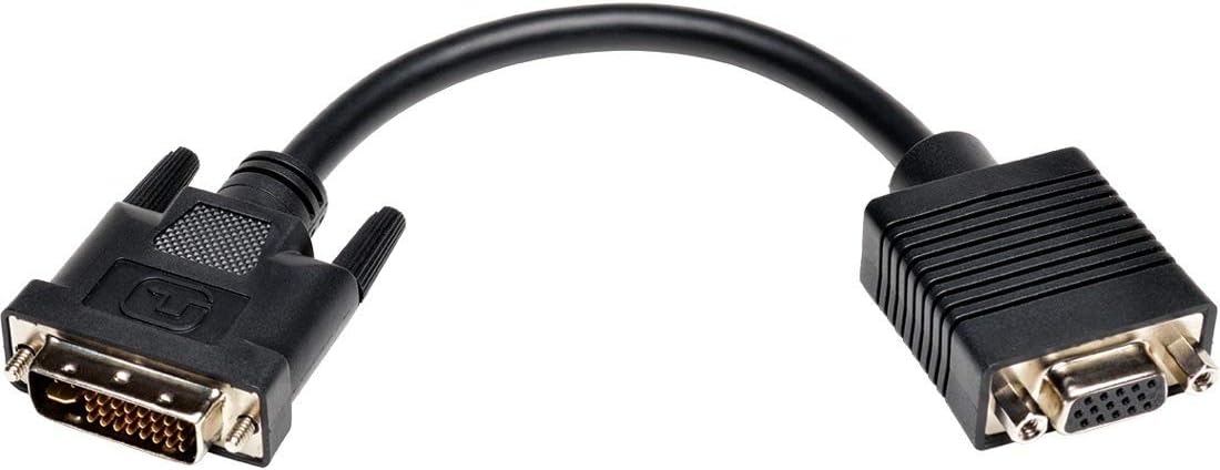 TRIPP LITE P120-08N 8-Inch DVI to VGA Cable Adapter DVI-I Dual Link M to HD15 F
