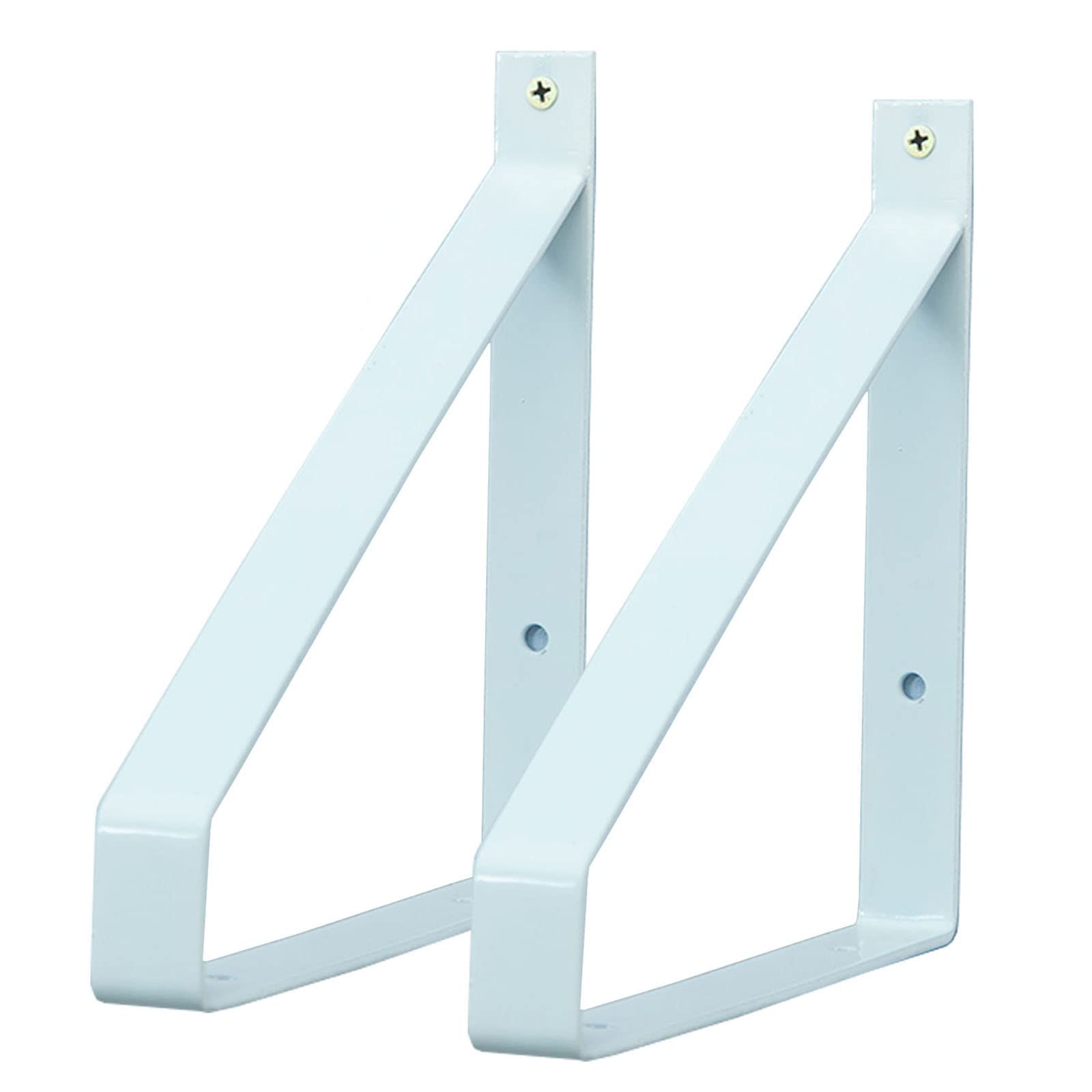 Dvnfwkc White Bracket Corner Brace, Set Of 2 Triangle Shelving Brackets 90° Right Angle Shelf Supporter Wall Mounted Floating(,30Cm/11.8In)