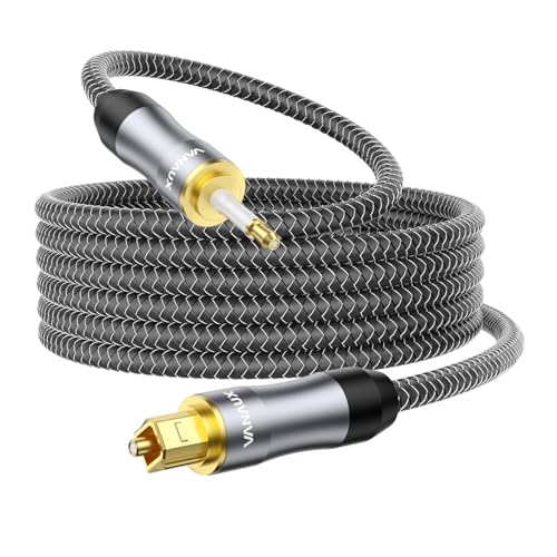 Cable óptico digital Toslink a Mini Toslink S/PDIF de 3m con transmisión de audio sin pérdidas