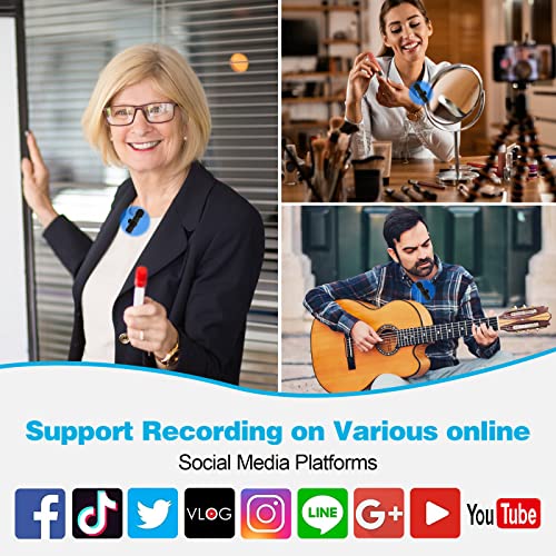 Raviad 2 Pack Wireless Lavalier Microphone For Iphone Ipad, Professional Wireless Microphone, Plug-Play Wireless Mic For Recording, Live Stream, Tiktok, Youtube, Facebook #TOP3