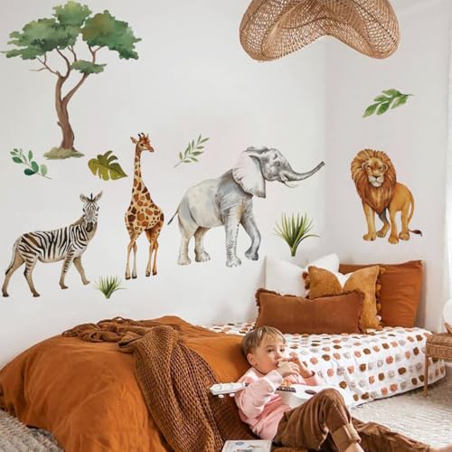 Vinilo decorativo infantil animales safari 24 x 36 pulgadas miniatura 3
