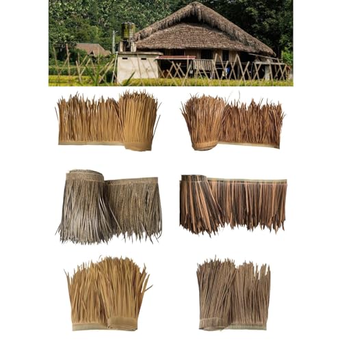 Image of Artificial Thatch Roofing Synthetic Thatch Grass Roof for Bar Garden Outdoor 100cmx50cm Style A