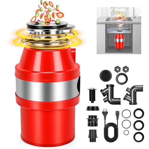 Triturador de Alimentos Pia, Descarte de lixo Triturador, Resíduos de Alimentos de Contínua com Interruptor de Ar, 220 V, 560W