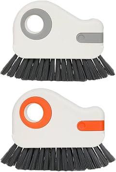 2 Pcs 2 in 1 Window Track Cleaner Tool,Crevice Cleaning Brush with Hidden Scraper, Efficient Window Sill Cleaner Tool,Sliding Door Track Cleane for Glass Door Grooves, Home Kitchen Bathroom Cleaning