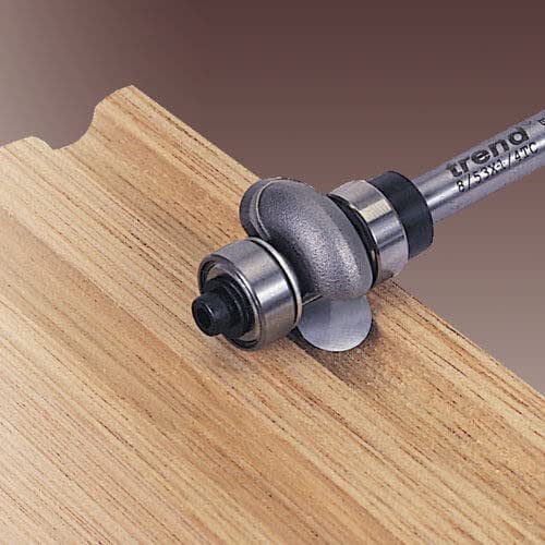 Trend Professional Double Guided Sunk Bead Router Cutter, 1/4 Inch Shank, 19.1mm Cut Diameter, 6.4mm Cut Length, 3.2mm Radius - Image 4