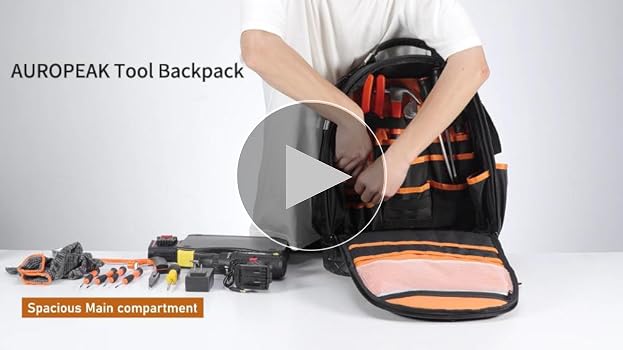 ♡　MOTIVE EQUIPPED TOOL BAG 96-Pocket Tool Backpack Heavy Duty, Large Tool Bag Backpack