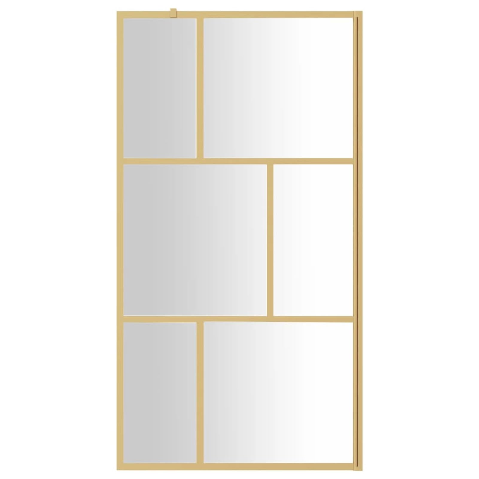 ZEYUAN Parete per Doccia Walk-in Vetro Trasparente ESG 115x195 cm Oro,Parete per Doccia Walk-in,Parete Doccia,Componenti Doccia,Pareti Doccia-154959