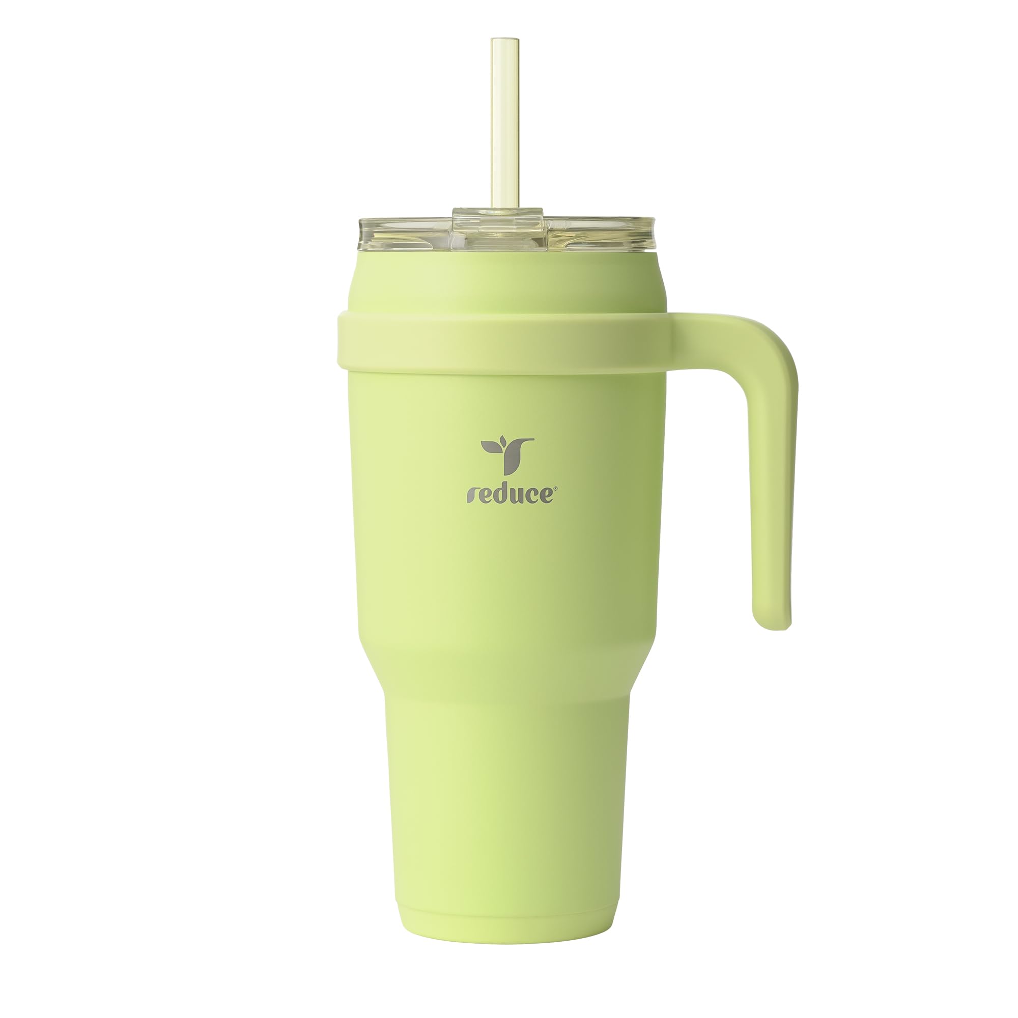 40 oz Stainless Steel Tumbler with Handle - Dual-Wall Vacuum Insulated Travel Mug, Sweat-Proof Lid & Reusable Straw - Keeps Drinks Cold for 24 Hrs, Fits Cupholders, Dishwasher Safe - Mojito