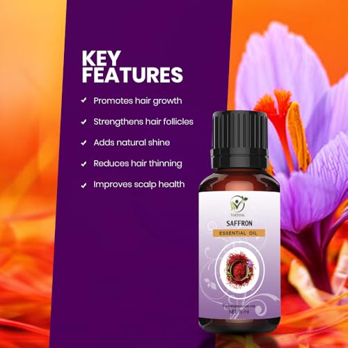 Image of Virtual Saffron Essential Oil 15ml Pure Natural Therapeutic Grade Oil for Skin Brightening Anti Aging Acne Hair Growth Aromatherapy Use