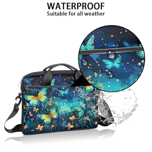 Bolso para laptop de 15 pulgadas Starry Sky Butterfly Flowers miniatura 3