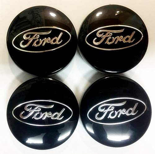 Bzqq 4 pcs 54mm Wheel Center Center caps Wheel hub Center Cover (Black)