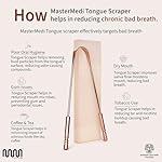 MasterMedi Pure Copper Tongue Scraper for Adults, Tongue Scrubber for Bad Breath, Easy to Use, Tongue Cleaner for Oral Care & Hygiene (Copper Pack of 1 with Case) - Image 3