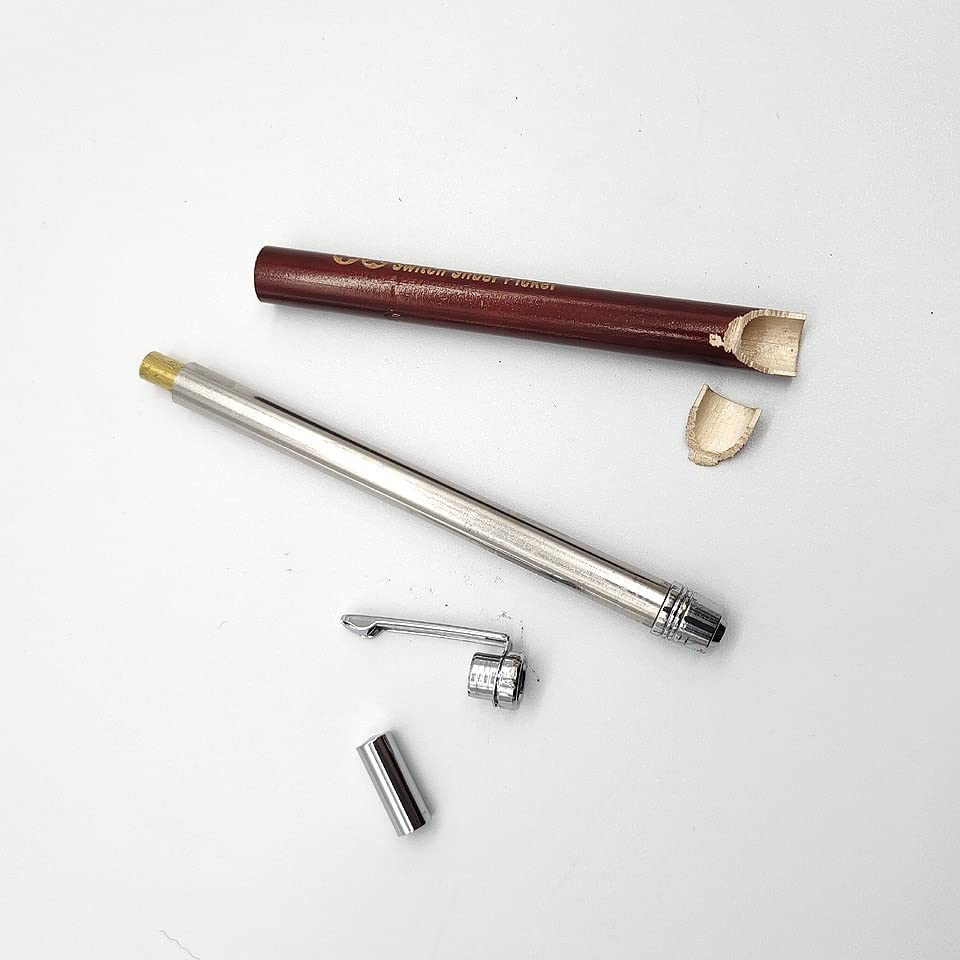 Ołówki Ołówek mechaniczny 4,0 mm HB Ołówki automatyczne do obróbki drewna Okucia metalowe + drążek do drewna Profesjonalne malowanie (1 zestaw HB) (1 zestaw HB)