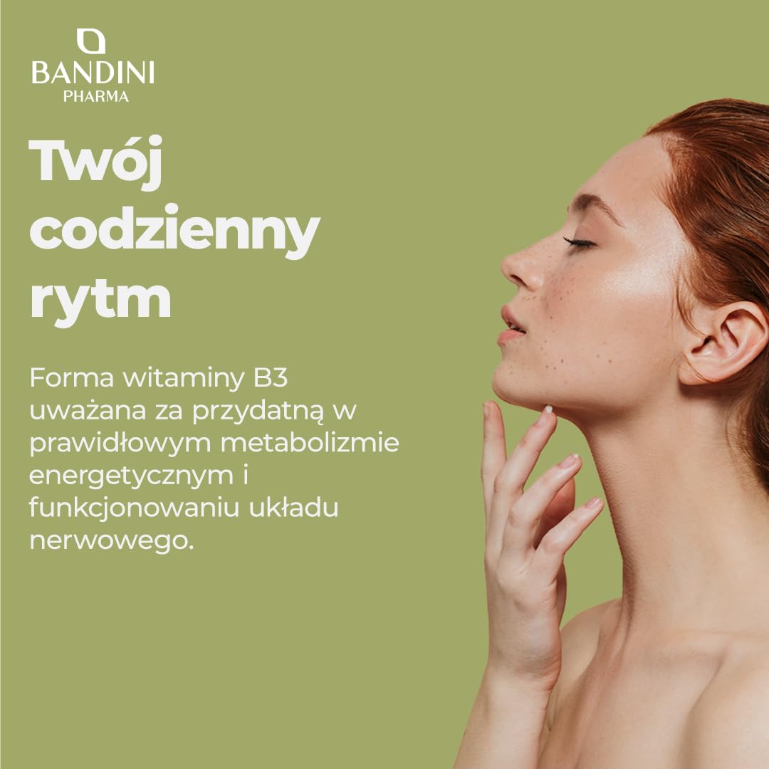 Bandini® Liposomalny NAD+ | 120 kapsułek wegańskich | NAD chlorkiem rybozydu nikotynamidu z kwercetyną, resweratrolem, koenzymem Q10 | Przeciwstarzeniowy, Energia komórkowa | 11100 mg na dawkę dzienną