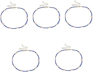 KESYOO 5pcs Bead Choker Necklace for Women Initial Necklace Bead Choker Puka Shell Chain