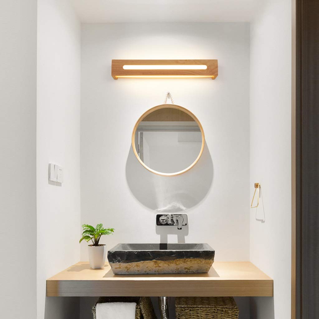 Spiegellauflicht für das Badezimmer Minimalistischer rahmenloser beleuchteter Spiegel, perfekt for Badezimmerräume für Vanity Badezimmerwand(White light,45cm)