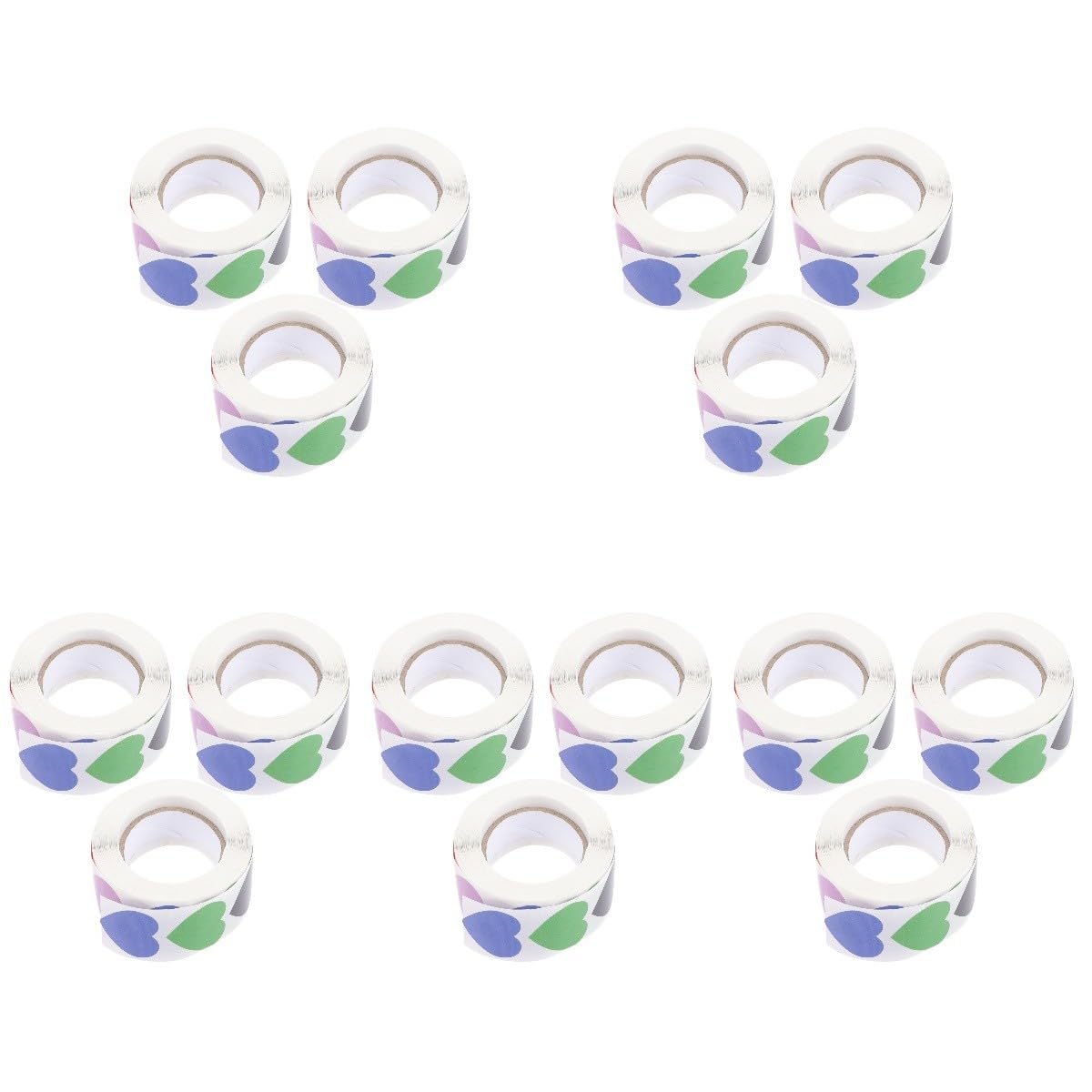 NUOBESTY Lot De 5 Autocollants Romantiques En Forme De Cœur Pour Scrapbooking Étiquettes Adhésives Robustes Thèmes Mariage Et Amour 1 500 Pièces X 5