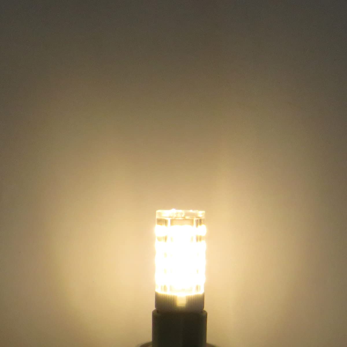 HHF Iluminación del hogar, Paquete de 10 bombillas LED tipo maíz G4/GY6.35 de 7 W/9 W CA/CC de 12 V, 64/78 LED, fuente de luz de cristal brillante(Warm white,G4 7W 64LED-2835)