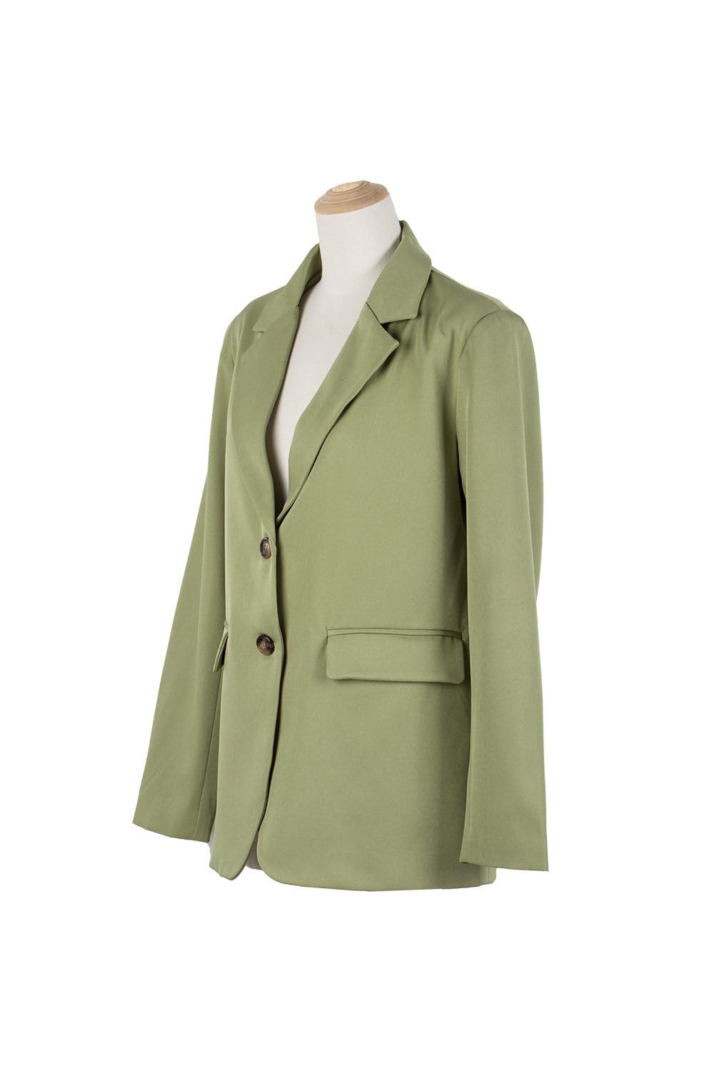 Damen Anzugsjacken Blazer,Hellgrün,Geknöpftes,Gekerbtes Revers,Anzugsblazer,Lässig Geschnittene Langarm Jacken,Mantel Oberteile,Formeller,Eleganter Anzugsblazer Mit Tasche