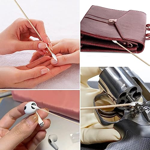 500/200PCS Gun Cleaning Swabs - 6 Inch Long Cotton Swabs - Lint Free, Highly Absorbent Gun Swabs for Precision Gun Cleaning, Applying