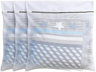 3 PCS Mesh Laundry Bags For Delicates With Zipper, Washing Bag For Socks, Small Laundry Bag For Delicates, Underwear, Tshirts, Swimsuit, Baby Clothes, Lingerie Bag For Socks (12"x16")